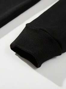 Ropa de béisbol con bandera estadounidense - Sudadera con capucha de béisbol - Negro - Ver 3