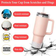 1 件/2 件硅胶保险杠保护套，适用于 Adventure 40 盎司和 IceFlow 20 盎司 30 盎司，硅胶保护水瓶底套，兼容 Tumbler - 無色 - 查看 4