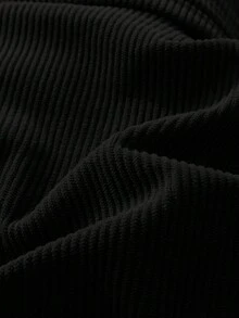 Men's Solid Color Long Sleeve Zip Front Casual Hooded Padded Winter Coat, Daily Casual Commute, Street Fashion, Fall - Black - View 8
