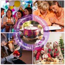 4 paquetes de velas perfumadas sin humo con caja colorida, tiempo de quemado prolongado y fragancia rica - regalo de Navidad para familiares y amigos