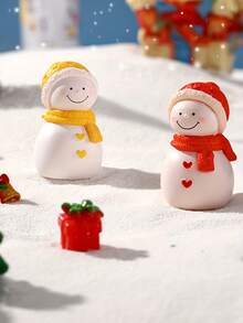 2 Stücke Weihnachtsmann-Paar Figuren Set, romantische Feiertags-Tischdekoration, ideal für saisonale Präsentation, Schreibtisch, Armaturenbrett, Musikbox Zubehör, aus strapazierfähigem Material gefertigt - perfekt für Weihnachtsdekoration ohne Strom