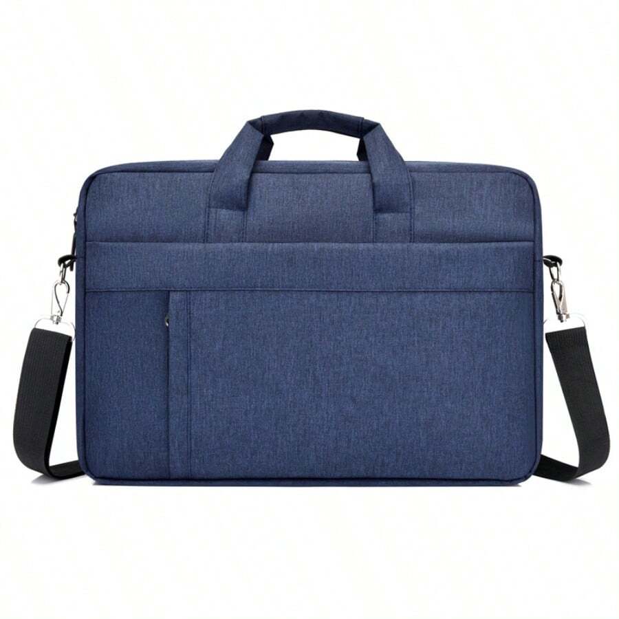 Maletín para portátil negro azul gris bandolera ajustable desmontable adecuado para viajes de negocios cómodo práctico amplio espacio manos libres ideal regalo festival unisex - Azul - Ver 1