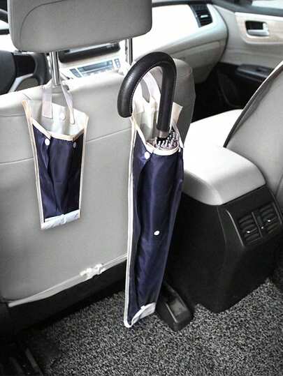 1 pezzo Supporto universale per ombrello sul sedile dell'auto, organizer impermeabile in poliammide con tasca di forma ovale per un interno veicolo ordinato, accesso comodo e facile installazione, perfetto per i giorni di pioggia e per gli spostamenti quotidiani