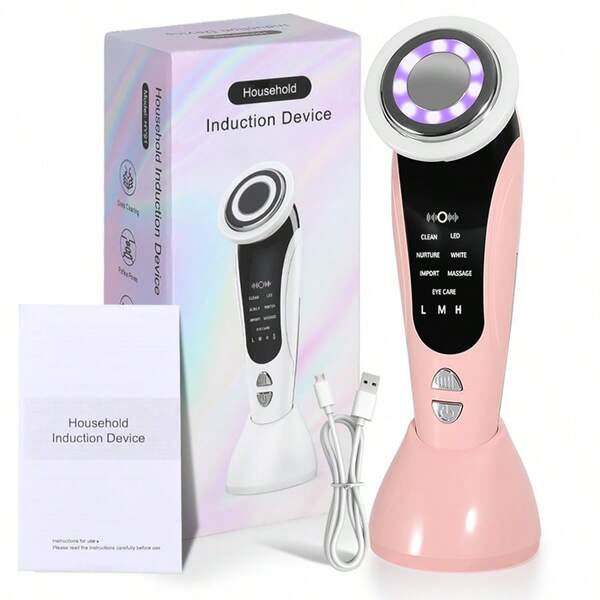 New Colorful Facial Massage Device Cleansing Device Lifting And Firming Photon Beauty Device Introduction Device Charging And Charging Type