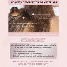 YGQWD Blonde 613 Bone Straight Human Hair Wig 13x4 Lace Frontal Wig 34 Inch 200% High Density Human Hair Blended Hair Wig With Natural Hairline And Bleach Node For Women Halloween Accessories - S613 - 查看 11
