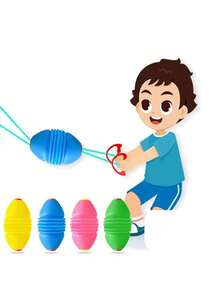 1 个家庭户外互动拔河球 - 培养力量和协调性，持久鲜艳的色彩 - 圣诞节、万圣节、感恩节的完美节日礼物，增强运动技能和有趣的游戏时间，亲子互动礼物，感官训练运动游戏玩具，训练手臂力量锻炼户外游戏儿童玩具 - 彩色 - 查看 3