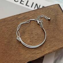 One Minimalist Zen Loop Bracelet, Reactive- Meditation Focus Tool, Fidget-Friendly Steel Knot Bead