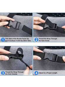 汽车整理器后备箱储物袋，带 4 个口袋多功能汽车后备箱整理器，后座储物袋，带 3 个可调节肩带