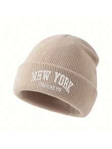 1 件儿童字母刺绣针织帽，时尚百搭男童女童户外保暖帽，适合秋冬季 - 1PC - 查看 23