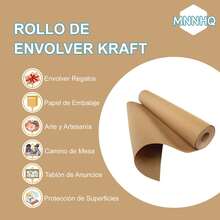 ¡RecomendadoRollo Papel Kraft 45cm x 1000cm, MNNHQ Papel Kraft Marrón para Envolver Regalos, Papel Envoltura Kraft Rollo Ideal para DIY, Decoración, Paquete, Regalos Manualidades, Artesanía¡Top de Temporada - 1 - Ver 8