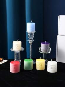 European Classic Ivory White Cylindrical Candle / Heart-Tip Pillar Candle, Scented Candle, Multiple Sizes Available, Ideal For Wedding Decor, Home Decoration, Festivals, Birthday Parties, Proposal Settings, Photo Props, Church Prayers, Romantic Candlelit Dinners, Women's Candle Gifts, Illumination Candles