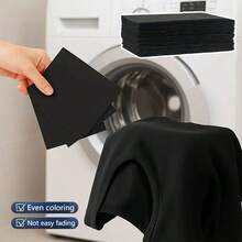 5/10/15/20pcs Clothing Brightening Sheets - Rejuvenating Paper Laundry Helper Sheets For Dark & Black Fabrics, Prevents Fading, Maintains Color & Softness - Black - View 1