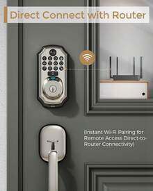 Arpha 5-In-1 Smart WiFi Door Lock With Camera Doorbell, Fingerprint Keyless Entry, App Control Keypad, 2-Way Audio, Auto Lock, Weatherproof Handle Set Silver - Silver - View 7