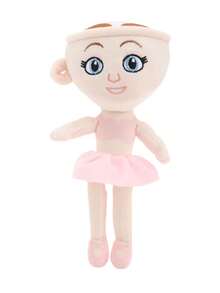 25cm/9.84in Tung Tung Tung Sahur Plush Ballerina Cappuccina Kawaii Coffee Girl Stuffed Animals Plushies Decorate Creative Gifts For Kids Birthday Party Home Girls Room Decor Game Collector - Pink - View 3