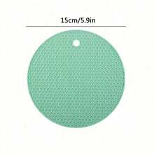 1/4/8pcs Multifunctional Round Heat Resistant Silicone Mat Cup Coasters Non-Slip Pot Holder Table Placemat Restaurant Accessories Tool - Multicolor - View 5