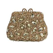 Crystal Evening Bag Clutch Diamond Women Wedding Party Purse Bridal Dinner Clutches Female Handbags Bag - 金色 - 查看 6