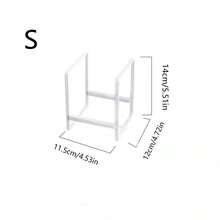 1pc Iron Plate Storage Rack, Minimalist White Plate Organizer Rack For Kitchen