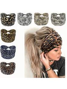 1/4pcs Bohemian Style Women Sexy Leopard Print Criss-Cross Headband - Made Of High Elastic, Moisture-Wicking Premium Fabric With Fashionable Sexy Leopard Print Pattern - Suitable For Outings, Daily Wear And Home Accessories Women Scarf Fall Hair Band Winter Hair Accessories For Women For Vacation Outfits Woman