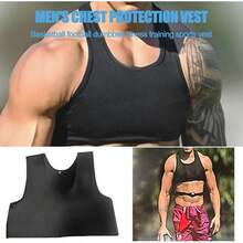 NEW-Men's Neoprene Brace Vest Chest Support Strap Half Crop Tank Top Gym Bra VestPreventing Sports Injuries