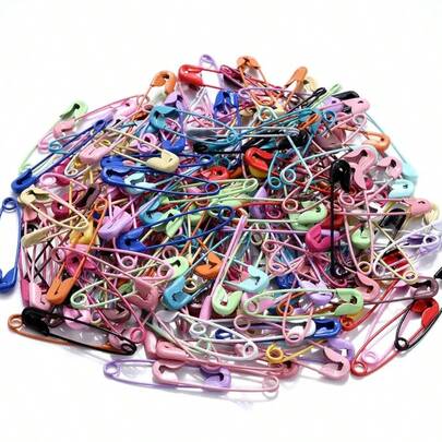 30pcs Mixed Color Safety Pins, 6x30mm With Plastic Grips, Suitable For DIY Sewing And Jewelry Making - Durable Sewing Accessories