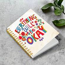 1 Inspirierendes Zitat Notizbuch, 14,2*21cm, 50 Seiten, gemischtes Blumenmuster, liniertes Papier Tagebuch, geeignet zum Schreiben, Journaling, Bibelstudium, Bürobedarf, Geburtstags- und Weihnachtsgeschenke