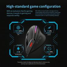 MKESPN Ergonomic Wired Vertical Optical Mouse With RGB Color Backlit,12800DPI Adjustable Wired Gaming Mouse,9 Buttons Programmable Wired Computer Mouse For PC/Laptop/Destop-Black
