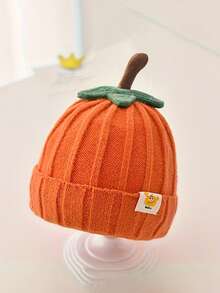 [Baby Hat]Winter Warm Thick Elastic Pumpkin Hat, Lightweight Soft Ear Protection, Autumn/Winter Daily Outdoor Holiday Cold-Proof Gear - Multicolor - View 2