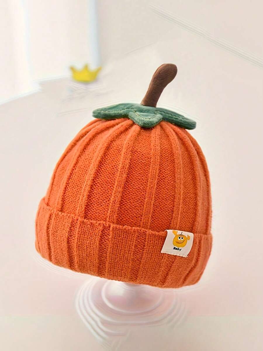 [Baby Hat]Winter Warm Thick Elastic Pumpkin Hat, Lightweight Soft Ear Protection, Autumn/Winter Daily Outdoor Holiday Cold-Proof Gear