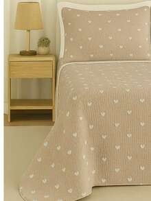 Piquet Favinho 3-Piece Bedspread With Pillowcase - 卡其色 - 查看 2