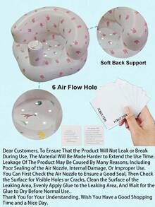 Silla inflable multifuncional de aprendizaje para bebés y taburete de baño para bebés, asiento inflable para bebés de 3 meses en adelante, asiento inflable de verano para bebés que se sienta, asiento inflable para el piso, silla de ducha para bebés, sofá de soporte lumbar para bebés