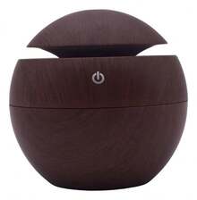 Humidificador Esférico Iluminación LED Difusor Aromas Diseño Zen Natural Purifica Aire Aromaterapia Relajante Decoración Hogar Spa Oficina Presentación Moderna Funcional - Albaricoque - Ver 3