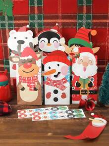 24 cajas de regalo navideñas - Embalaje de regalo para pequeños negocios, suministros para fiestas y decoración navideña - Multicolor - Ver 10