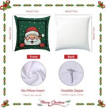 4pcs Christmas Cartoon Santa Claus, Reindeer, Snowman & Gift Box Cushion Cover Set, Single-Sided Printed Plush Fabric, 45*45/50*50/40*40CM Pillow Case Suitable For Room Decor, Modern Minimalist Sofa Living Room Decor, Gift, Party Decoration