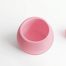 ORIZZONTE Vaso decorativo moderno con texture a torsione unica– Design Geometrico per Piante, Cactus, Bonsai – Idea Regalo Casa/Ufficio – Disponibile in 2 Misure – 100% Made in Italy, Spedizione dall'Italia - Rosa - Visualizzare 6