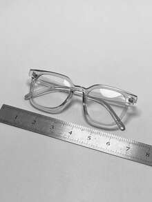 1pc/2pcs/3pcs Women Fashion Non-Prescription Glasses Classic Square Frame Rivet Personalized Versatile Minimalist Comfortable Transparent Glasses, Suitable For Daily Use, Computer, Reading, Mobile Phone, Gaming - Clear - View 8