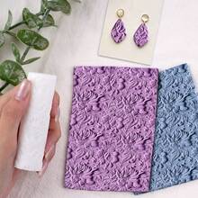 1 PC Flower Vines Texture Polymer Clay Texture Roller, Polymer Clay Earring Making Roller - Very Suitable For Making Polymer Clay Texture Sheets - White - View 4