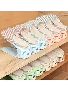 10/20pcs Organizer Slot Sepatu, Cocok Untuk Lemari, Rak Sepatu Untuk Pengorganisasian Lemari, Rak Penyimpanan Slot Sepatu, Rak Penyimpanan Sepatu, Hemat Ruang, Cocok Untuk Area Masuk - MultiWarna - View 4