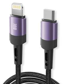 BinBoom 30W 兼容苹果充电线 [MFi 认证] Lightning 数据线 [快速充电 & 高速] USB-C 充电线，兼容苹果 14/13/12/11 Pro/XS Max/XR/XS/X/8/7/Plus/6S/6/SE/iPad/Mini - 彩色 - 查看 5