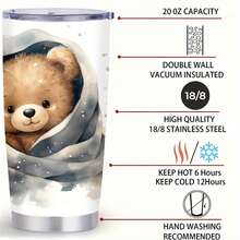 1pc 20 Oz Stainless Cup, Best Rated Travel Coffee Mug, Engineered For Minimal Heat Transfer, Kitchen Accessories, Bringing Your Own Drinks To Movie Nights, Wrapped In Wonder