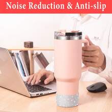 1 件/2 件硅胶保险杠保护套，适用于 Adventure 40 盎司和 IceFlow 20 盎司 30 盎司，硅胶保护水瓶底套，兼容 Tumbler - 無色 - 查看 9