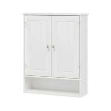 Bathroom Wall Cabinet,Modern Wall Mount Bathroom Cabinet Organizer Over The Toilet Storage With 2 Doors Adjustable For Bathroom, Living Room, Kitchen, Entryway,Laundry Room Home Furniture.Storage Cabinet - white02 - 查看 2