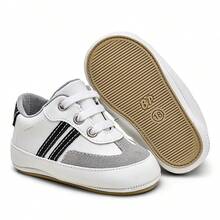 Baby Boy And Girl Lace-Up Sneakers Comfort And Style - Sizes 14 To 20 - Light Grey - View 3
