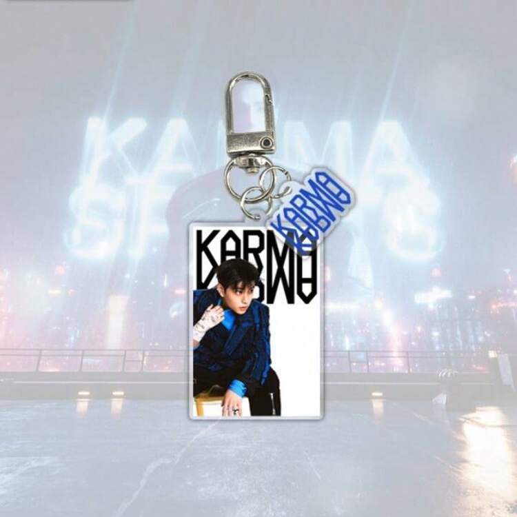 1 pièce Porte-clés collector en acrylique du groupe d'idoles K-Pop KARMA - Cadeau d'anniversaire, cadeau de fête, cadeau parfait, marchandise - Multicolore - Voir 11