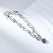 1pc Fashion 925 Sterling Silver Cubic Zirconia Crown & Heart Bracelet, Elegant & Artistic, Suitable For Daily Wear And Gift