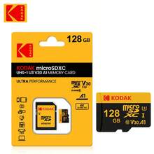 Kodak Micro SD Card U3 V30 Class10 32GB/64GB/128GB/256GB/512GB High-speed Memory Card with Card Adapter for Camera DSLR Surveillance Car Smartphone