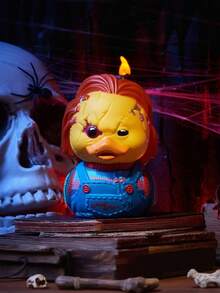 Horror Movie Character Series Duck - Evil Prankster Resin Figurine, ABS Material, Perfect For Halloween Or Themed Parties