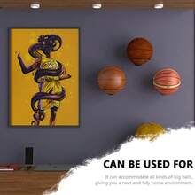 3pcs Sports Ball Wall Mount Display Rack, Iron Basketball, Volleyball, Football Holder, Home Decor, Sports Memorabilia Display