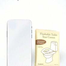 10pcs/20pcs/40pcs Toilet Seat Cover Paper, Waterproof And Hygienic, Brewable Paper Toilet Seat Cover, Public Toilet Travel Accessories, Bathroom Accessories, Airplane, Camping - 卡其色 - 查看 4