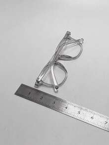 1pc/2pcs/3pcs Women Fashion Non-Prescription Glasses Classic Square Frame Rivet Personalized Versatile Minimalist Comfortable Transparent Glasses, Suitable For Daily Use, Computer, Reading, Mobile Phone, Gaming - Clear - View 9