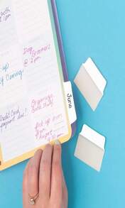Avery Multiuse Ultra Tabs, 2" X 15", 2-Side Writable, Assorted Pastel Dots, 24 Repositionable Tabs (74773) - ColorG - View 6
